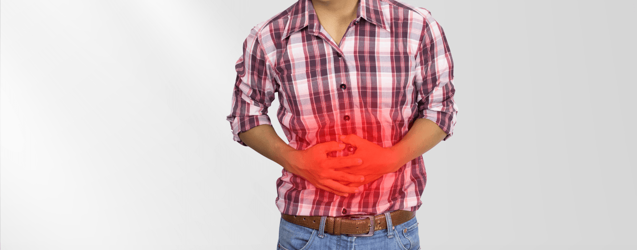 Male with stomach problems