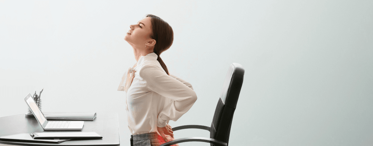 Female with back pain