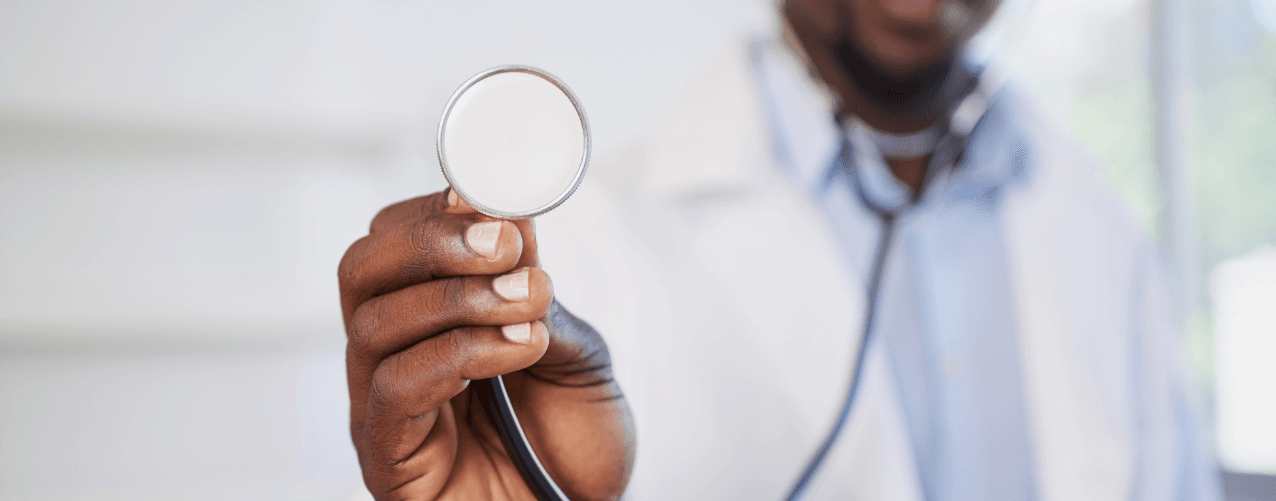 Doctor holding stethoscope