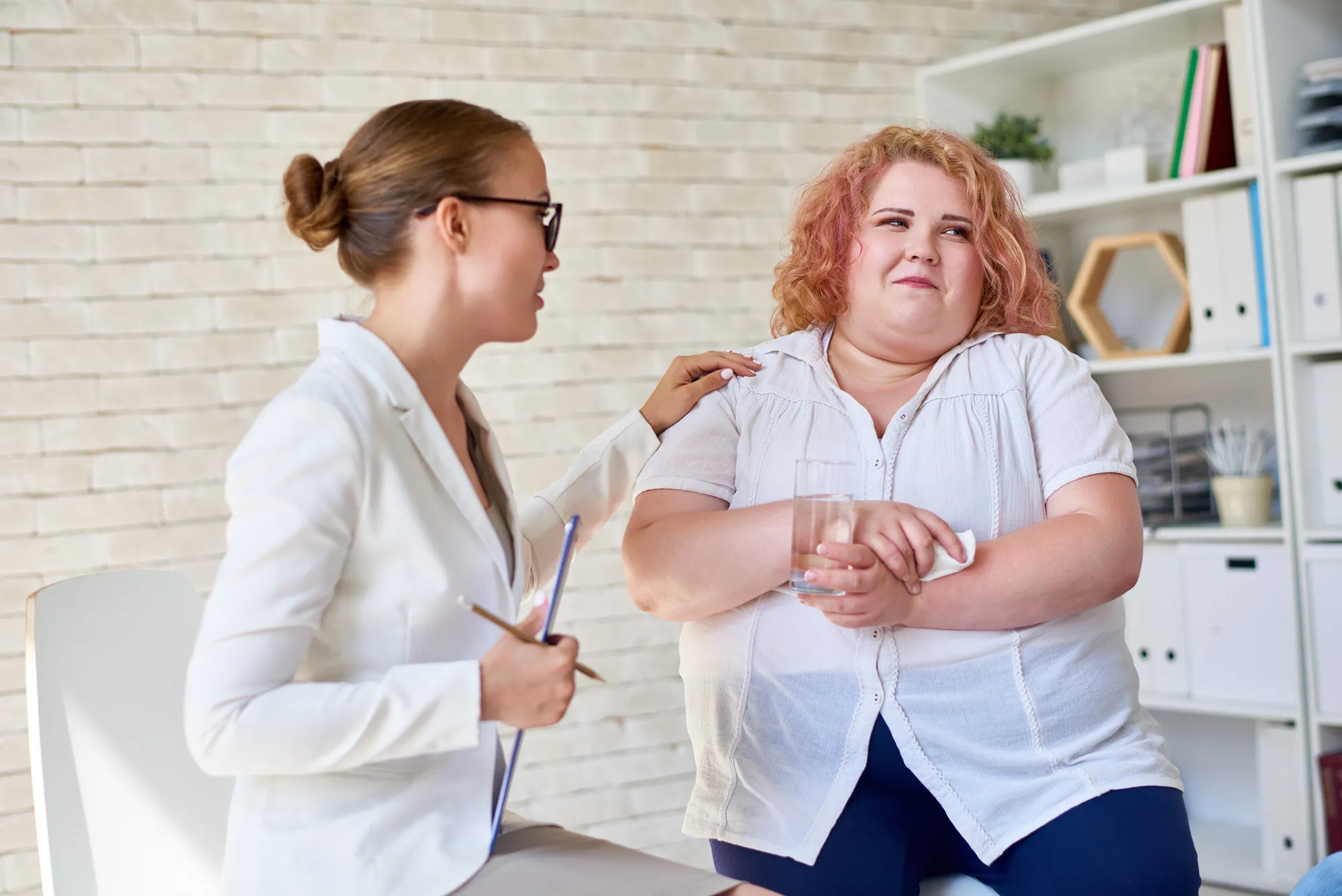 Psychiatrist and patient